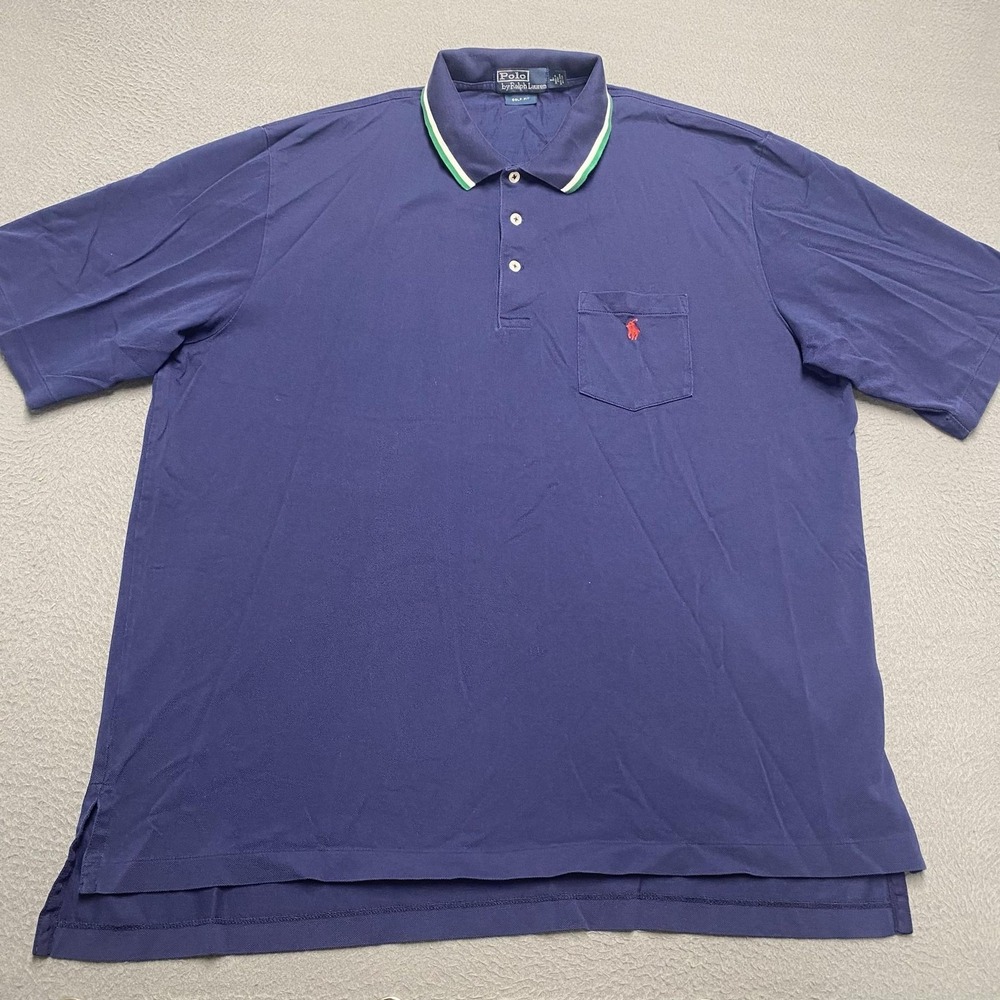 Polo‎ Ralph Lauren Polo Shirt Mens Large Blue Golf Fit Pocket Pony Logo
